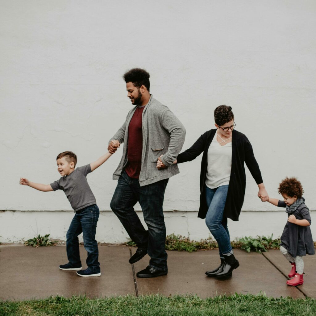 Famille satisfaite
